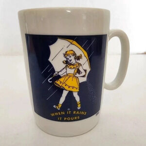 Morton Salt 1956 graphics cup mug EXC unused